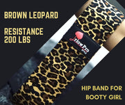 Booty Bands Brown Leopard 200 LBS Resistance